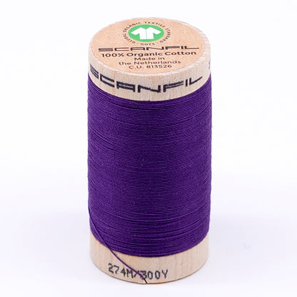 SCANFIL® 30wt Organic Pima Cotton Thread 300 yds - 4813 Royal Purple