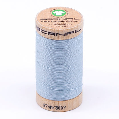 SCANFIL® 30wt Organic Pima Cotton Thread 300 yds - 4814 Winter Sky