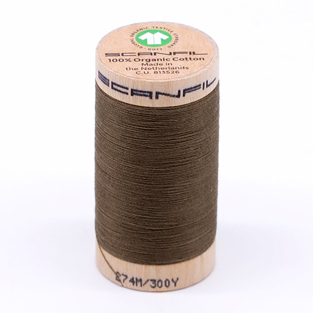 SCANFIL® 30wt Organic Pima Cotton Thread 300 yds - 4824 Lead Gray