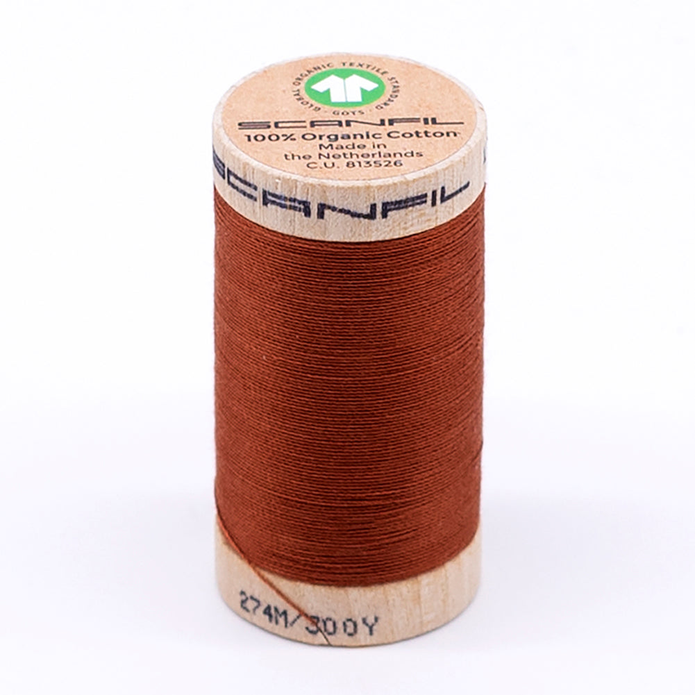 SCANFIL® 30wt Organic Pima Cotton Thread 300 yds - 4828 Baked Clay