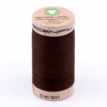 SCANFIL® 30wt Organic Pima Cotton Thread 300 yds - 4829 Cocoa Brown