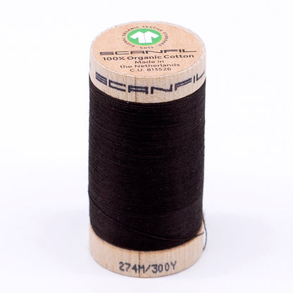 SCANFIL® 30wt Organic Pima Cotton Thread 300 yds - 4830 Licorice