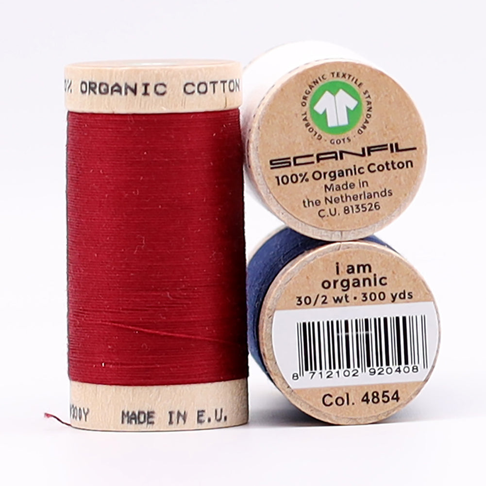 SCANFIL® 30wt Organic Pima Cotton Thread Trio Set - 3ct 300yd Spools - Patriotic - Full - Image 7 of 9