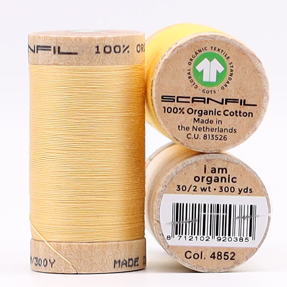 SCANFIL® 30wt Organic Pima Cotton Thread Trio Set - 3ct 300yd Spools - Sunshine Yellows Full