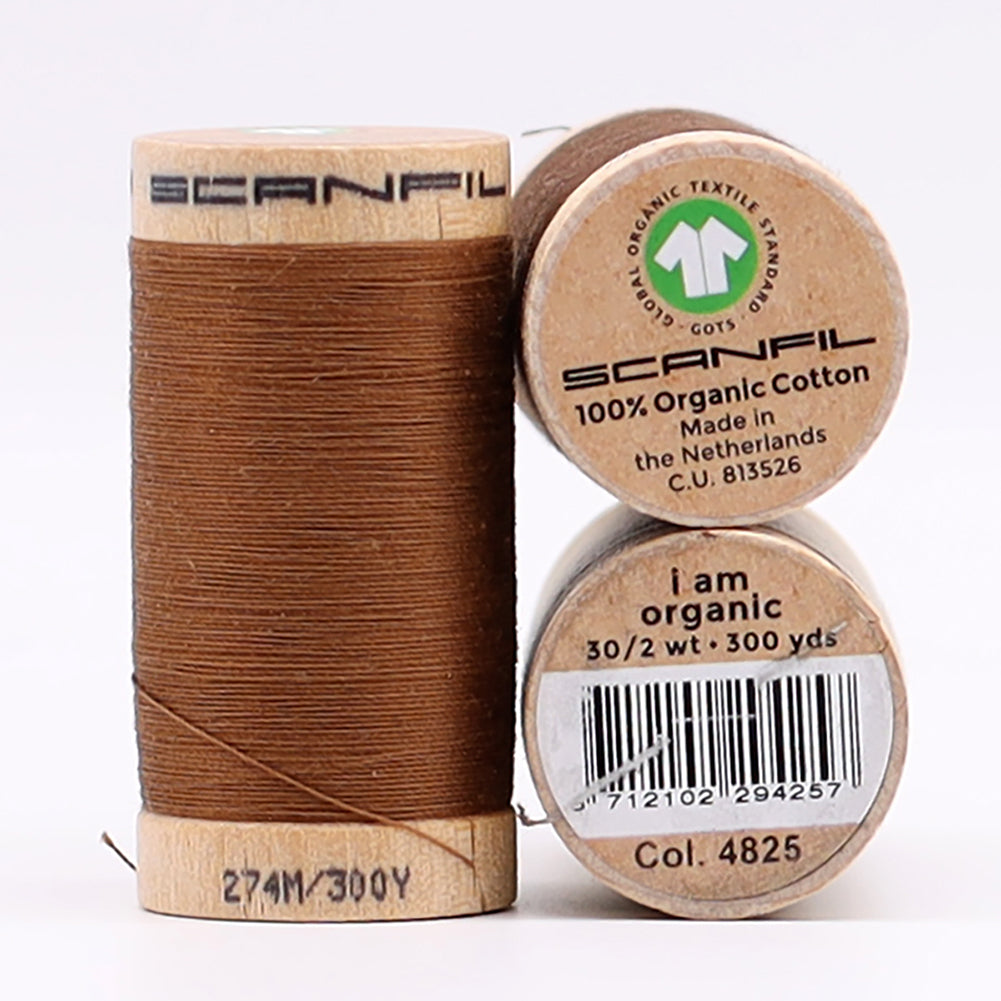 SCANFIL® 30wt Organic Pima Cotton Thread Trio Set - 3ct 300yd Spools - Earthy Browns - Full - Image 3 of 5