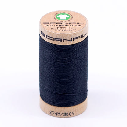 SCANFIL® 30wt Organic Pima Cotton Thread 300 yds - 4846 Midnight Navy