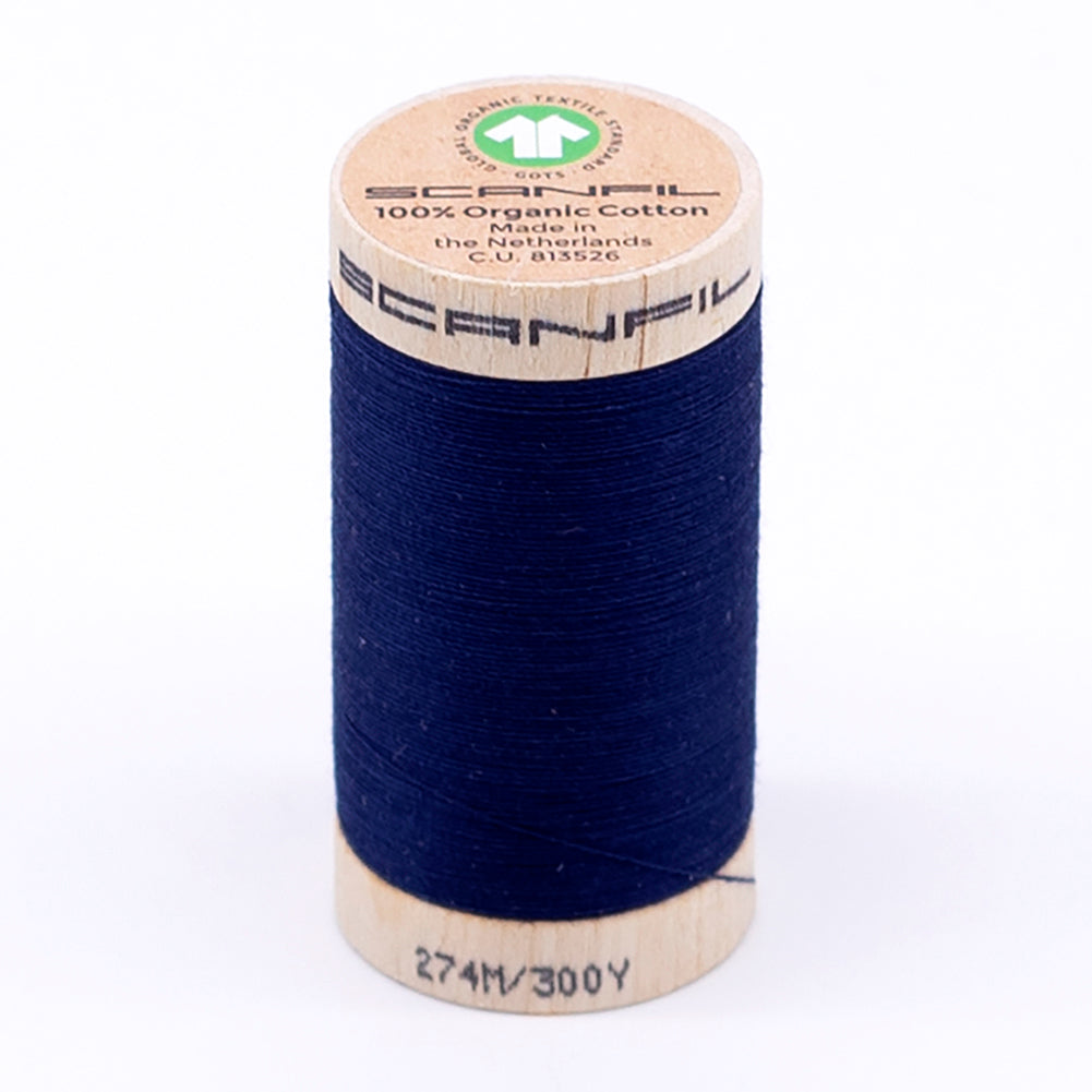SCANFIL® 30wt Organic Pima Cotton Thread 300 yds - 4854 Bellwether Blue