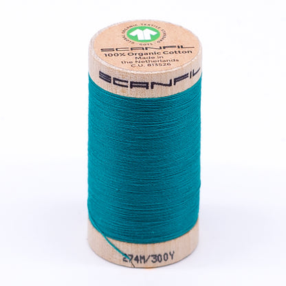 SCANFIL® 30wt Organic Pima Cotton Thread 300 yds - 4866 Tropical Green