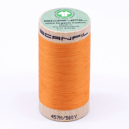 SCANFIL® 50wt Organic Pima Cotton Thread 500 yds - 4804 Blazing Orange