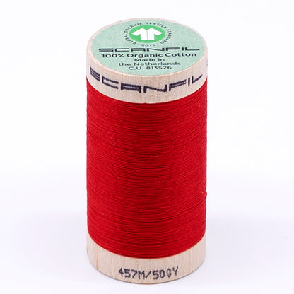 SCANFIL® 50wt Organic Pima Cotton Thread 500 yds - 4805 High Risk Red