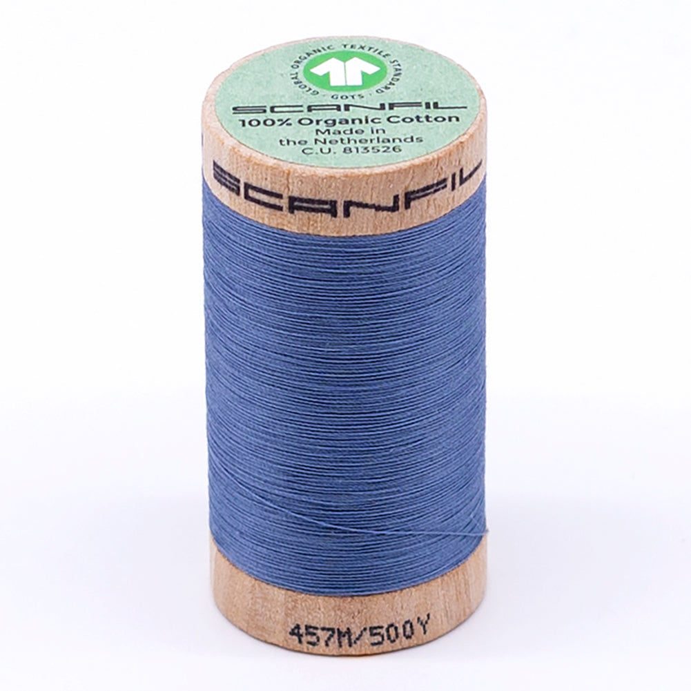 SCANFIL® 50wt Organic Pima Cotton Thread 500 yds - 4816 Blue Shadow