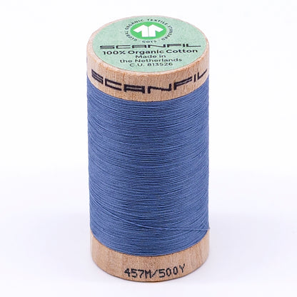 SCANFIL® 50wt Organic Pima Cotton Thread 500 yds - 4816 Blue Shadow