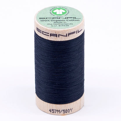 SCANFIL® 50wt Organic Pima Cotton Thread 500 yds - 4846 Midnight Navy
