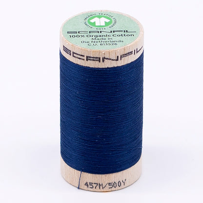 SCANFIL® 50wt Organic Pima Cotton Thread 500 yds - 4865 Sailor Blue