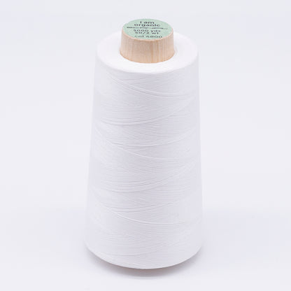 SCANFIL® 50wt Organic Pima Cotton Thread 5000 yd Cones - 4800 Bright White