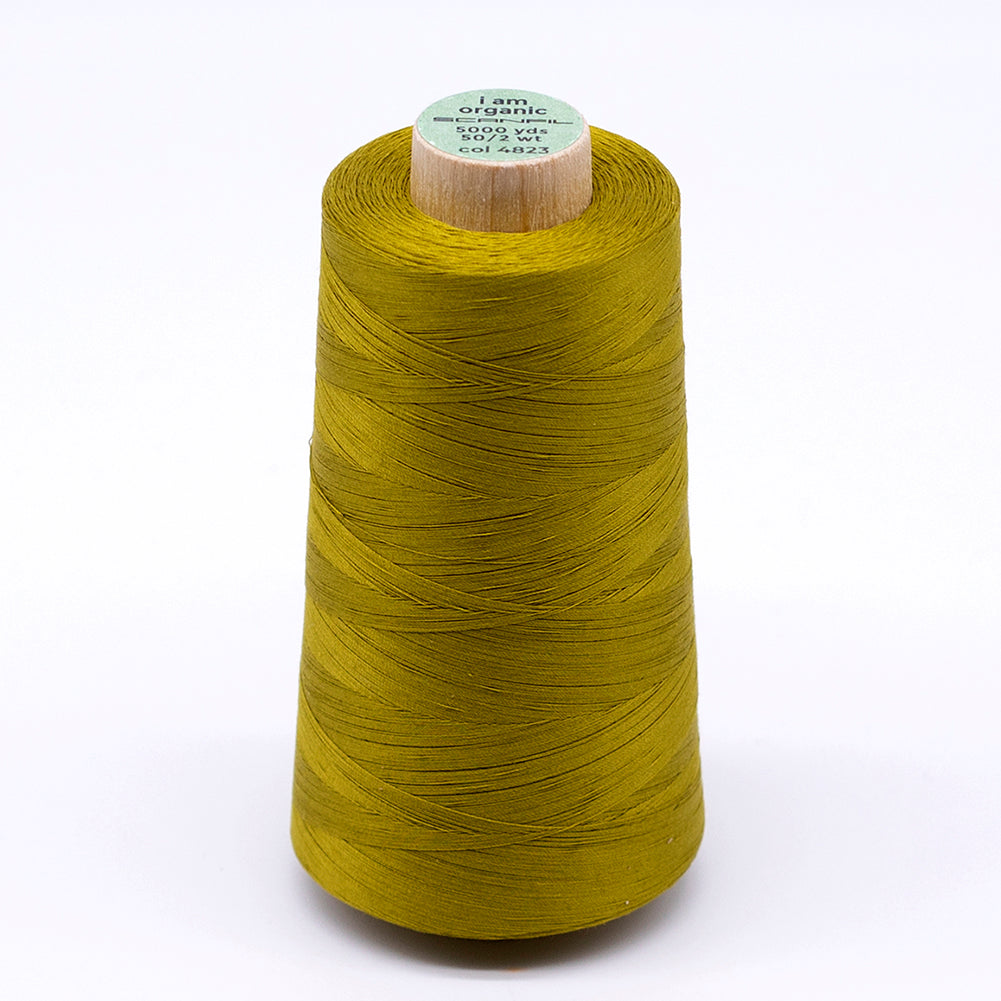 SCANFIL® 50wt Organic Pima Cotton Thread 5000 yd Cones - 4823 Green Envy