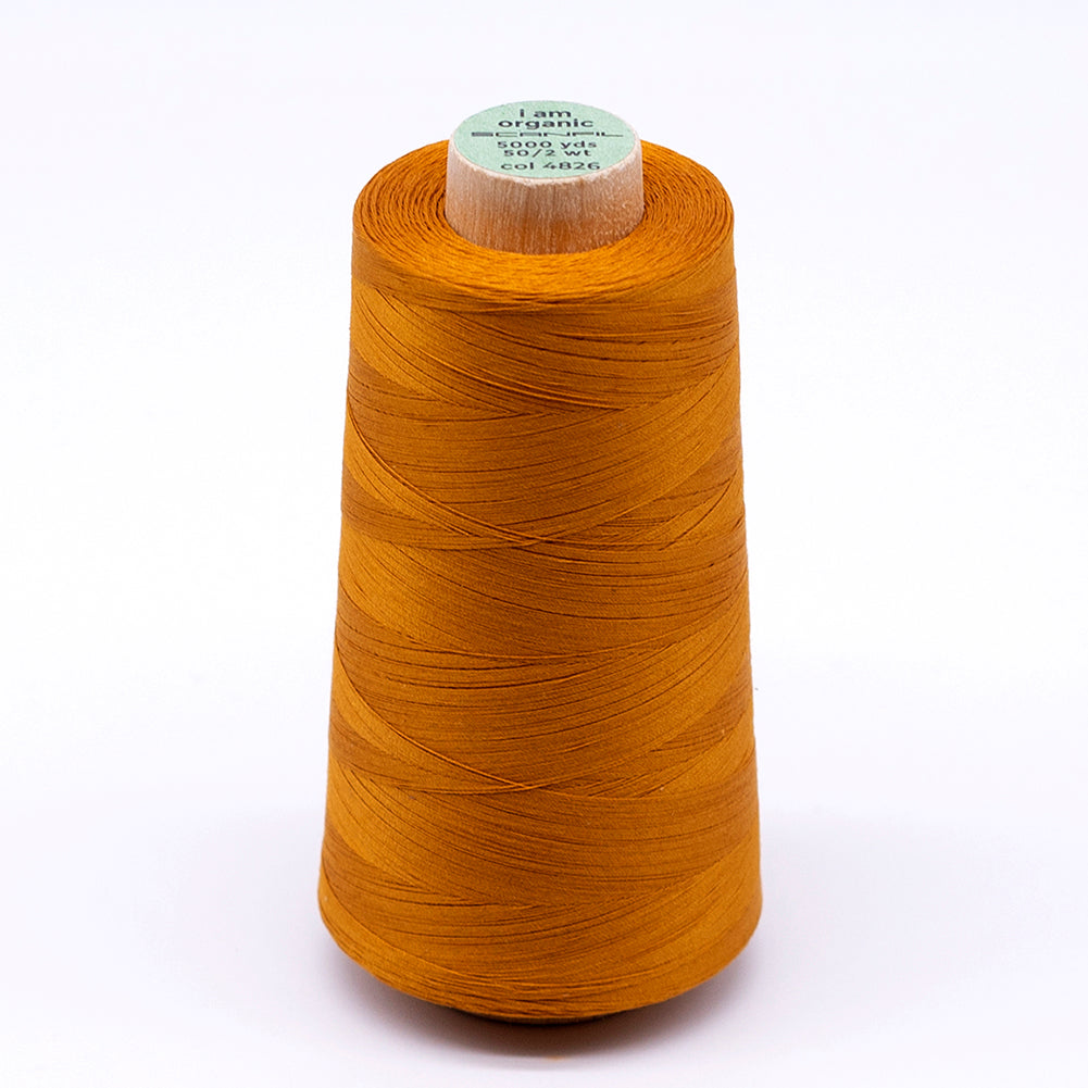 SCANFIL® 50wt Organic Pima Cotton Thread 5000 yd Cones - 4826 Sunflower