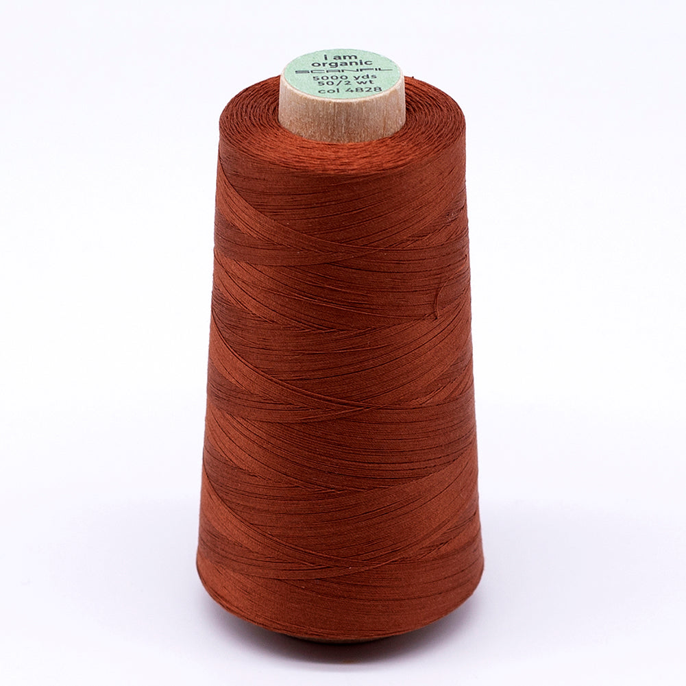 SCANFIL® 50wt Organic Pima Cotton Thread 5000 yd Cones - 4828 Baked Clay