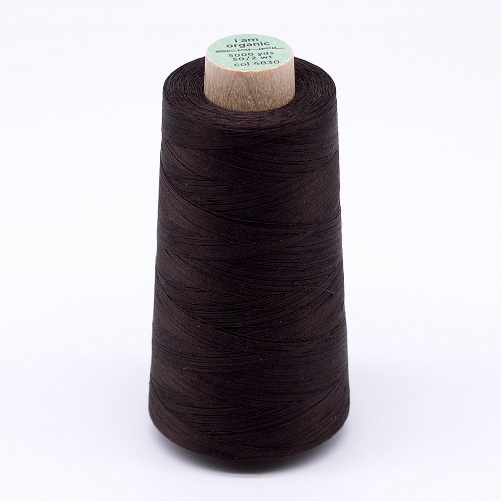SCANFIL® 50wt Organic Pima Cotton Thread 5000 yd Cones - 4830 Licorice