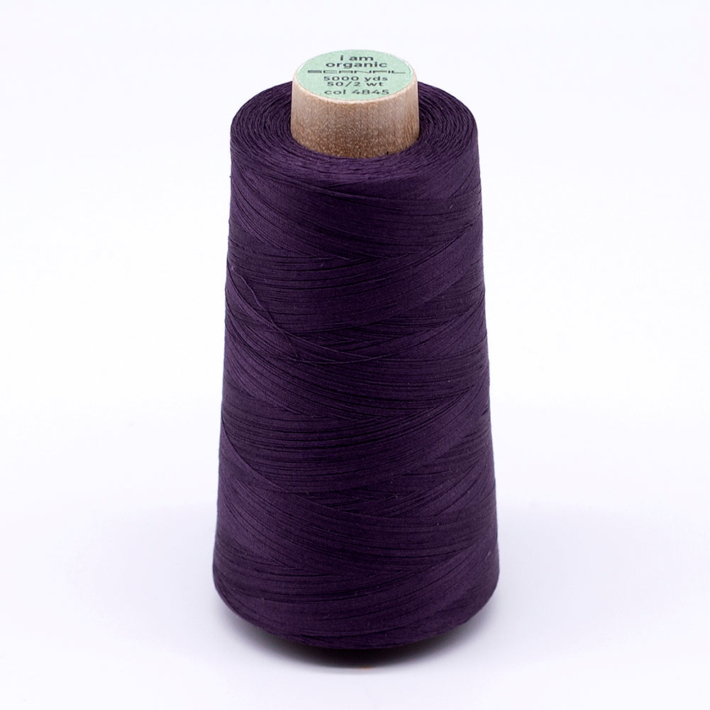 SCANFIL® 50wt Organic Pima Cotton Thread 5000 yd Cones - 4845 Plum Perfect