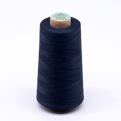 SCANFIL® 50wt Organic Pima Cotton Thread 5000 yd Cones - 4846 Midnight Navy