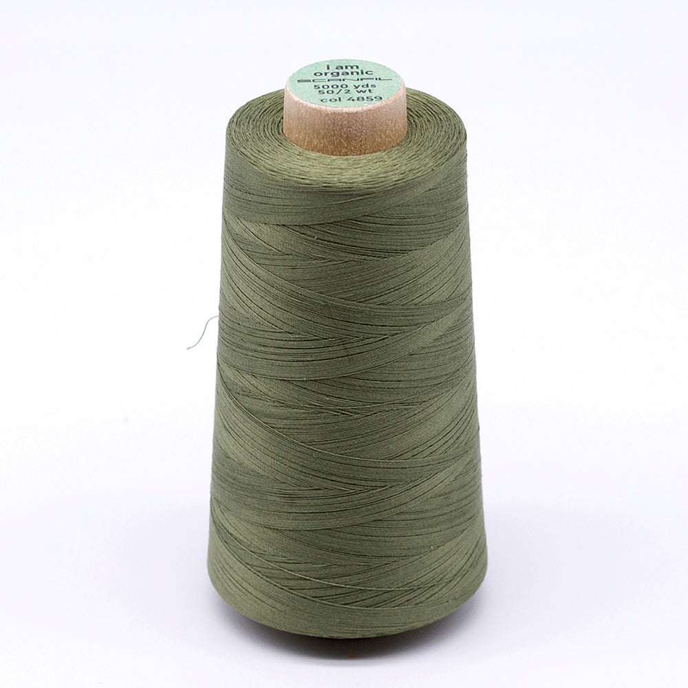 SCANFIL® 50wt Organic Pima Cotton Thread 5000 yd Cones - 4859 Sage