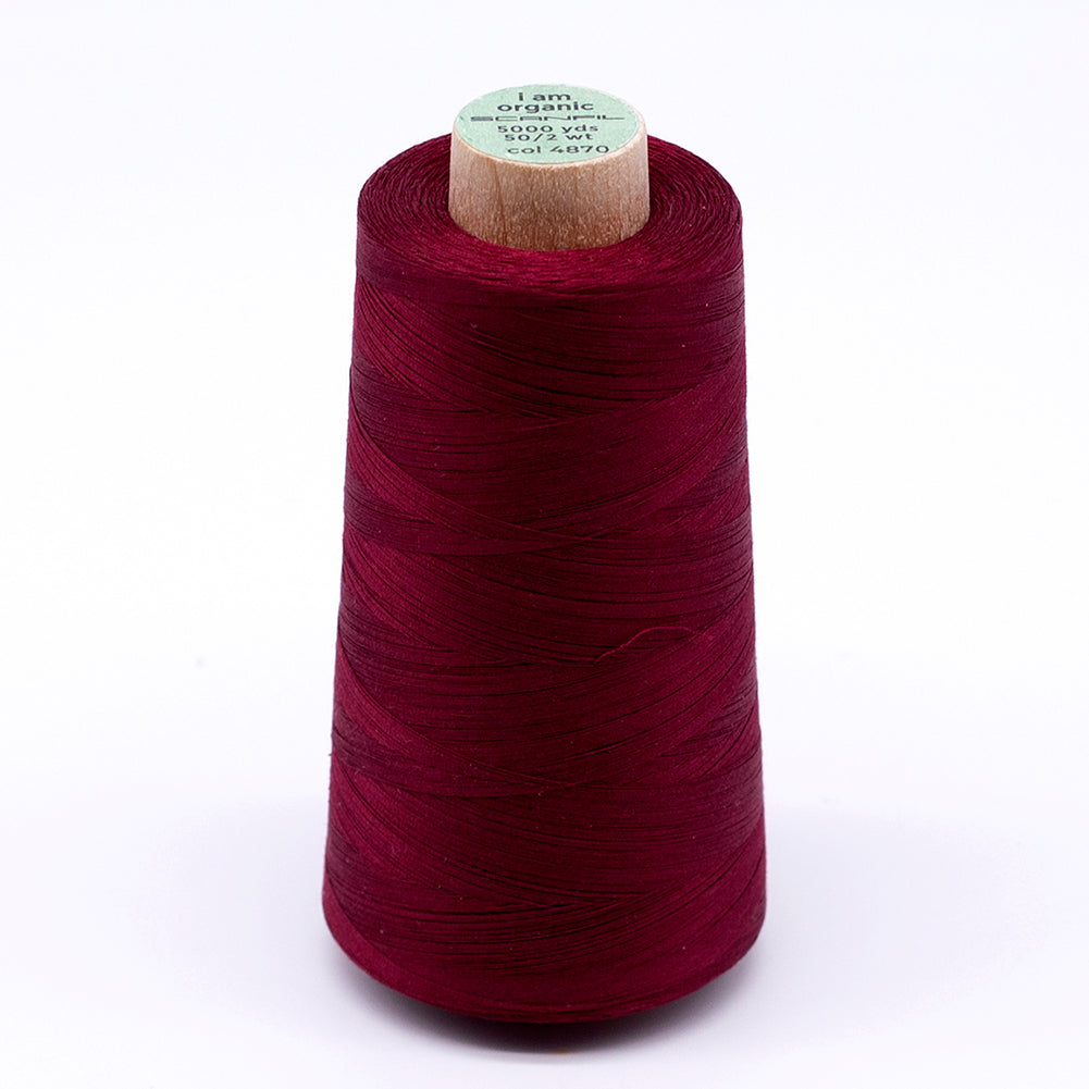 SCANFIL® 50wt Organic Pima Cotton Thread 5000 yd Cones - 4870 Rhubarb