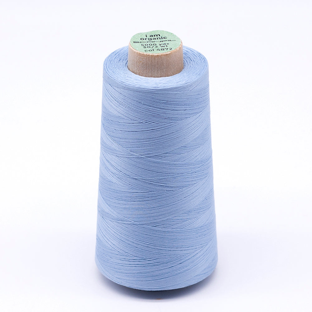 SCANFIL® 50wt Organic Pima Cotton Thread 5000 yd Cones - 4872 Baby Blue