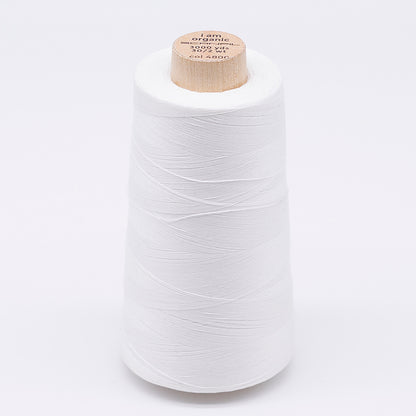 SCANFIL® 30wt Organic Pima Cotton Thread 3000 yd Cone - 4800 Bright White