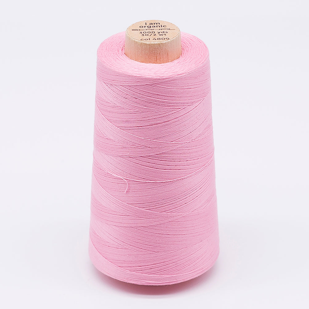 SCANFIL® 30wt Organic Pima Cotton Thread 3000 yd Cone - 4809 Candy Pink