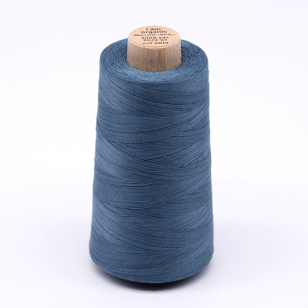 SCANFIL® 30wt Organic Pima Cotton Thread 3000 yd Cone - 4819 Aegean Blue