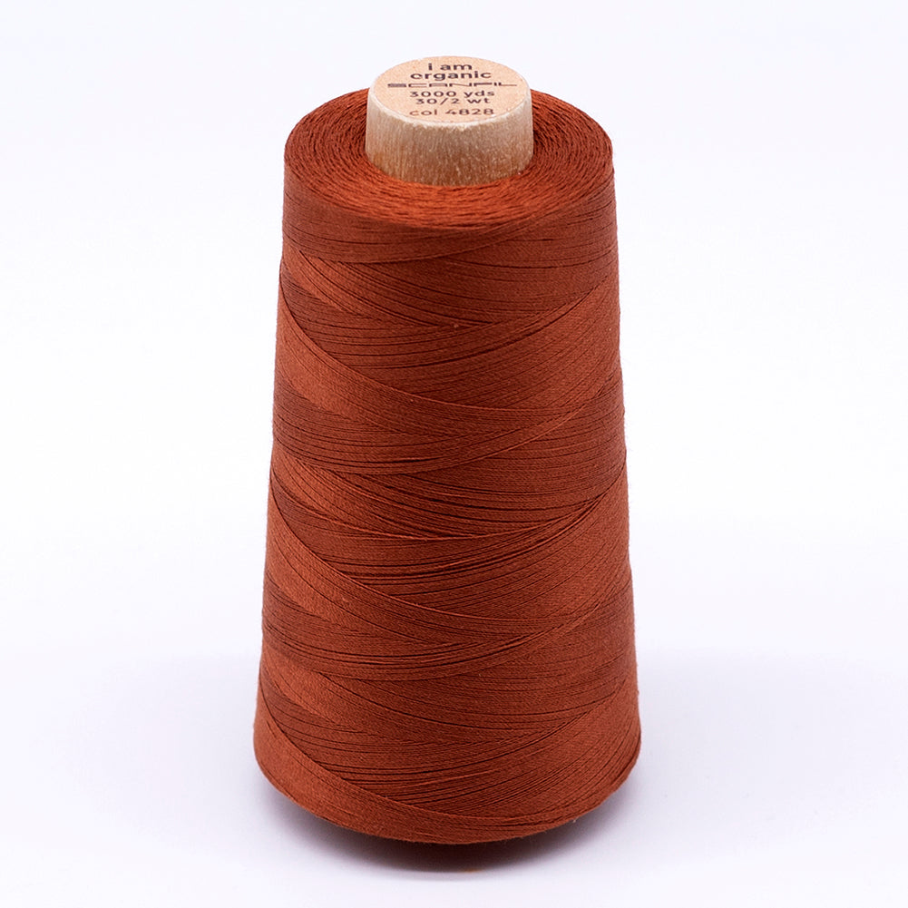 SCANFIL® 30wt Organic Pima Cotton Thread 3000 yd Cone - 4828 Baked Clay