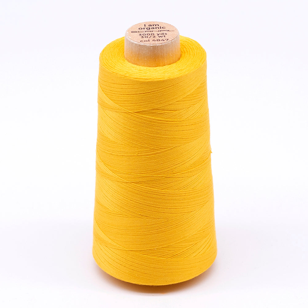 SCANFIL® 30wt Organic Pima Cotton Thread 3000 yd Cone - 4847 Banana