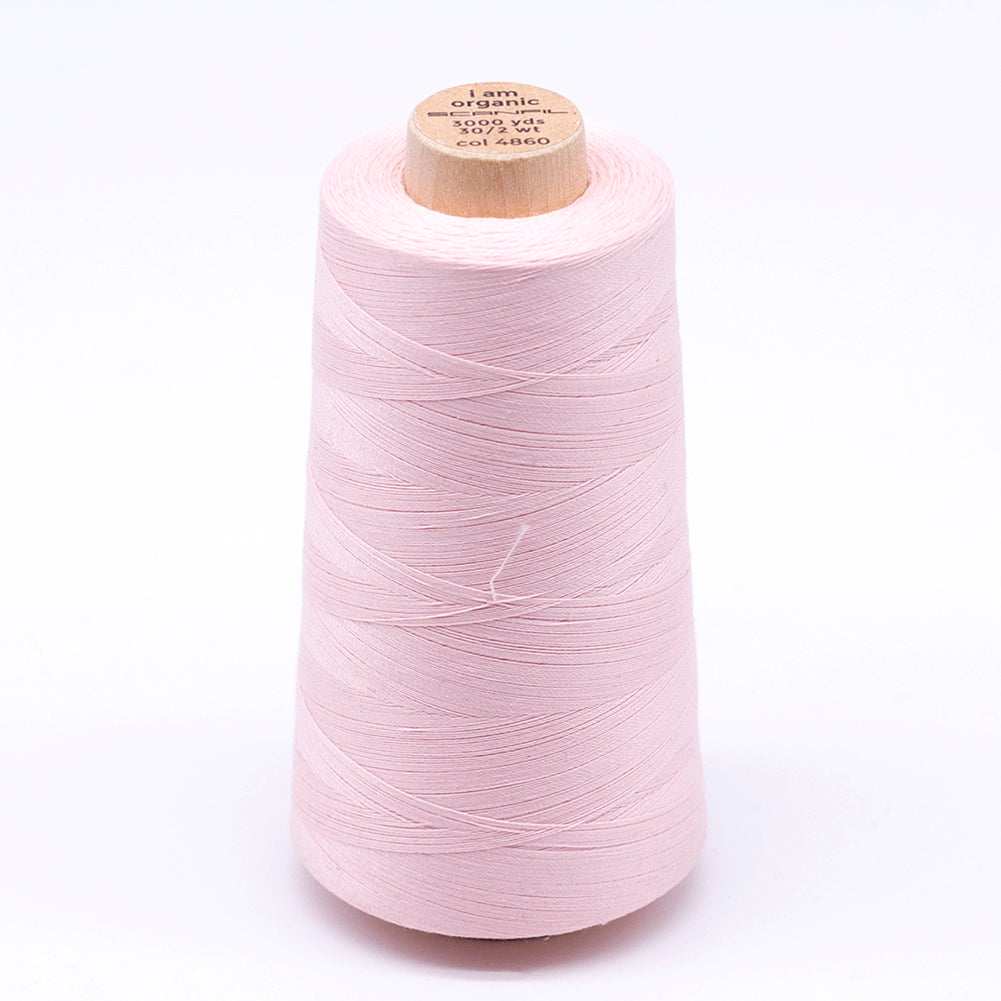 SCANFIL® 30wt Organic Pima Cotton Thread 3000 yd Cone - 4860 Crystal Pink