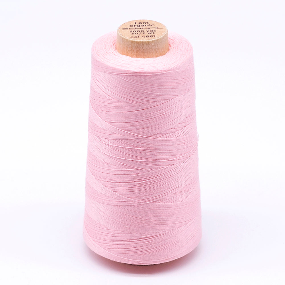 SCANFIL® 30wt Organic Pima Cotton Thread 3000 yd Cone - 4861 Cristal Rose