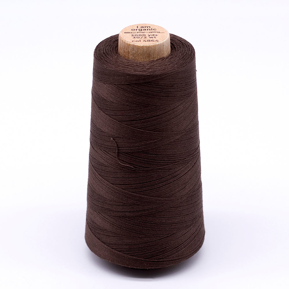 SCANFIL® 30wt Organic Pima Cotton Thread 3000 yd Cone - 4864 Coffee Liqueur