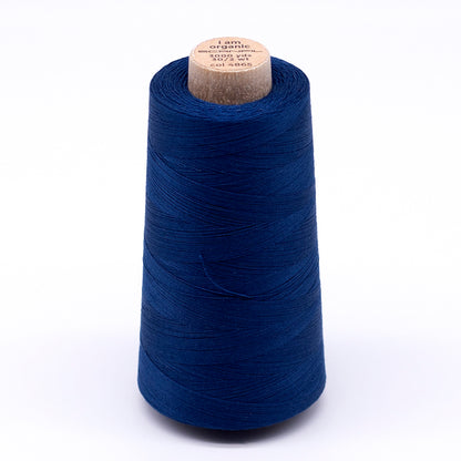 SCANFIL® 30wt Organic Pima Cotton Thread 3000 yd Cone - 4865 Sailor Blue