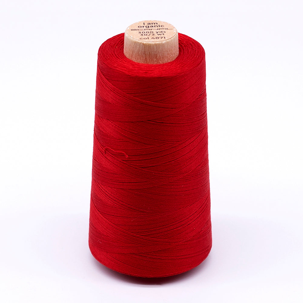 SCANFIL® 30wt Organic Pima Cotton Thread 3000 yd Cone - 4871 Rubocondo