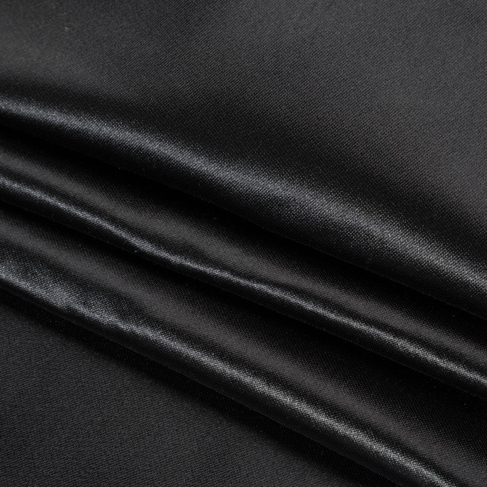 Polyester and Cotton Zibeline - Black Folded