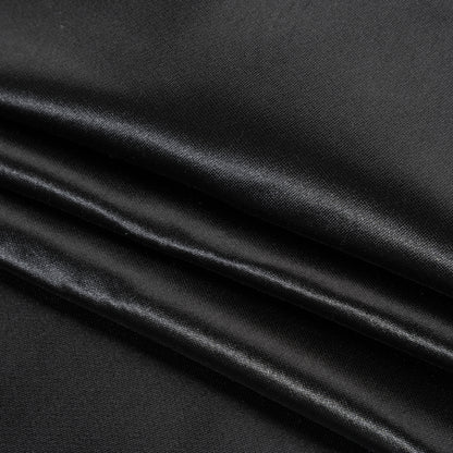 Polyester and Cotton Zibeline - Black Folded