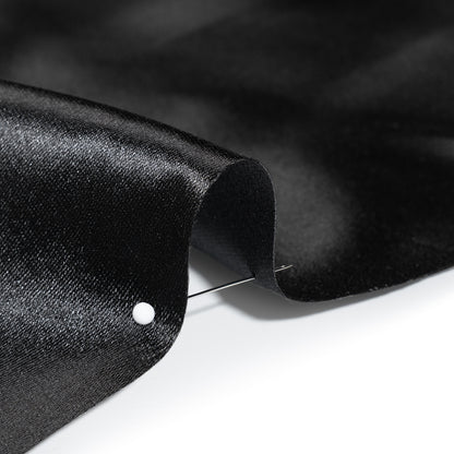 Polyester and Cotton Zibeline - Black Detail