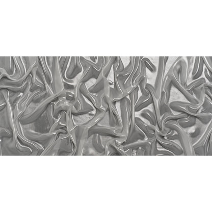 Liquid Sheen Metallic Polyester Chiffon - Silver on White - Liquid Sheen Chiffon Collection