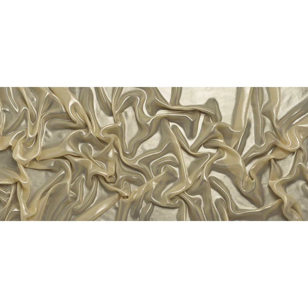 Liquid Sheen Metallic Polyester Chiffon - Gold on Gold - Liquid Sheen Chiffon Collection - Full - Image 5 of 6