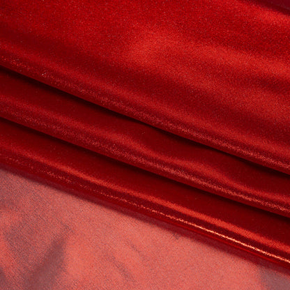Liquid Sheen Metallic Polyester Chiffon - Red on Red - Liquid Sheen Chiffon Collection Detail