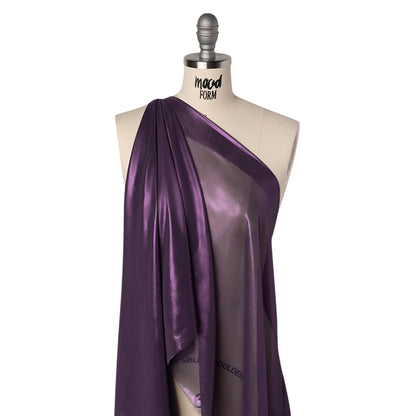 Liquid Sheen Metallic Polyester Chiffon - Purple on Purple - Liquid Sheen Chiffon Collection Drape