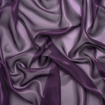 Liquid Sheen Metallic Polyester Chiffon - Purple on Purple - Liquid Sheen Chiffon Collection Drape