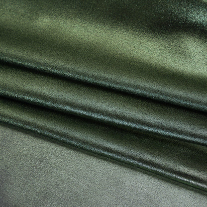 Liquid Sheen Metallic Polyester Chiffon - Green on Black - Liquid Sheen Chiffon Collection Detail