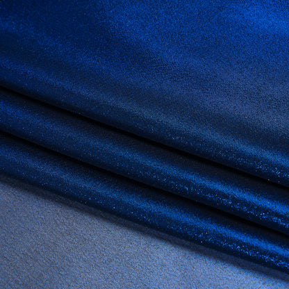 Liquid Sheen Metallic Polyester Chiffon - Navy on Black - Liquid Sheen Chiffon Collection Detail