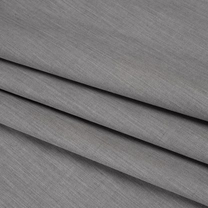 Polyester and Cotton Twill Shirting - Heathered Gray - Deadstock