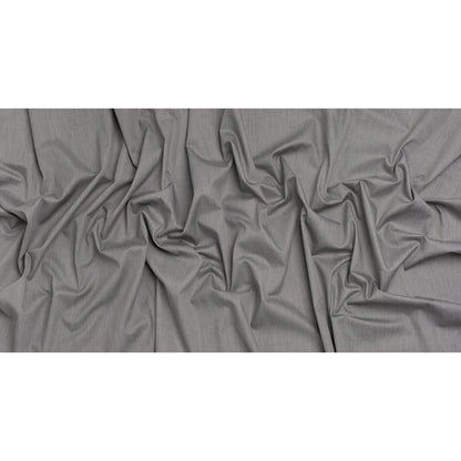 Polyester and Cotton Twill Shirting - Heathered Gray - Deadstock